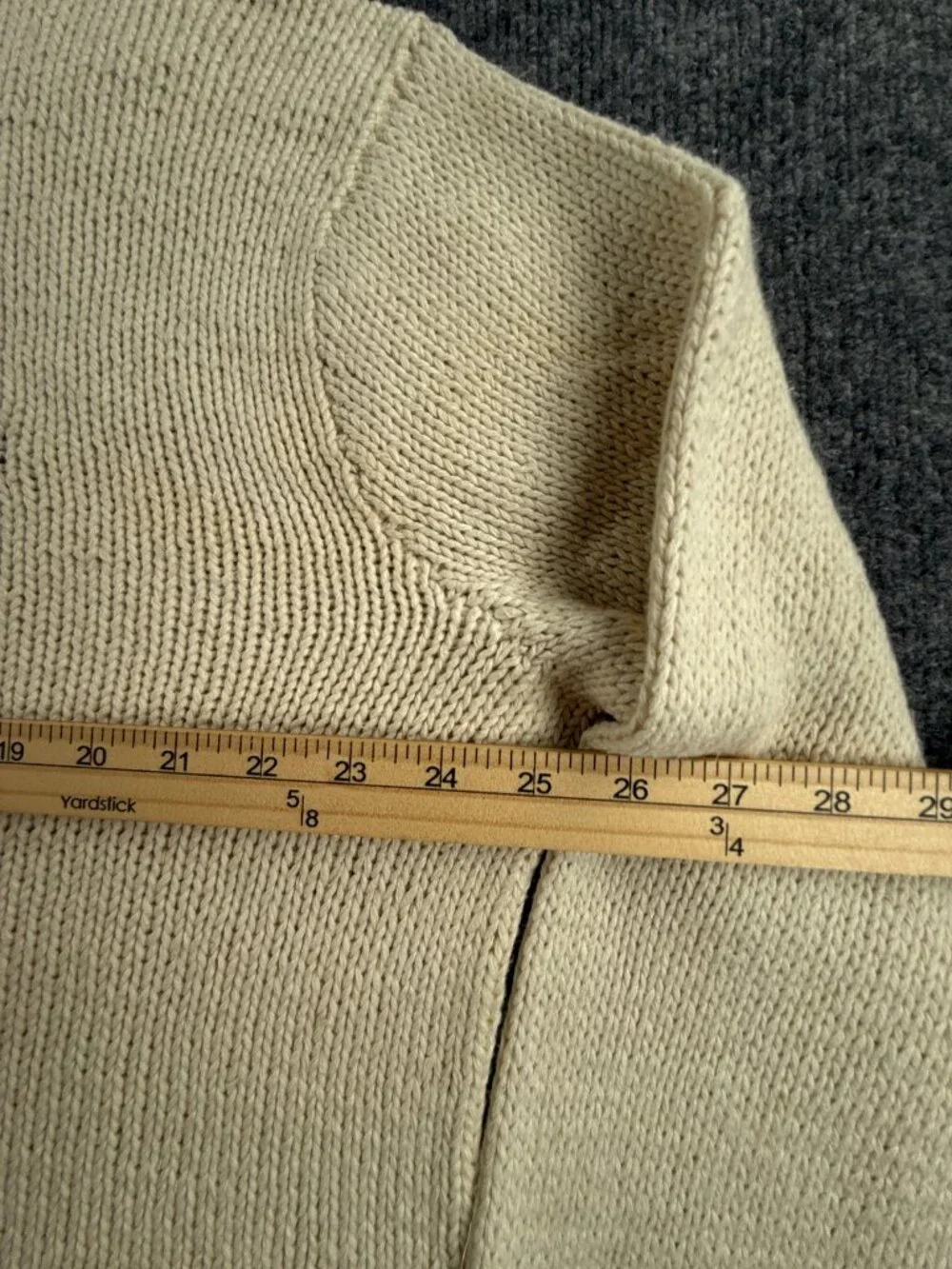 VTG Polo Ralph Lauren Hand Knit Dog RL01 2001 Linen Blend Graphic Large Ivory